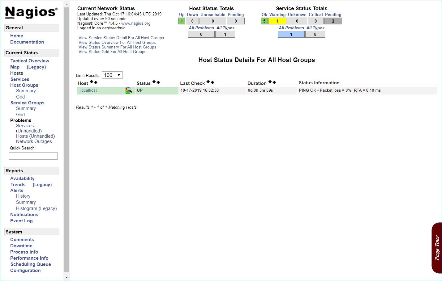 Nagios Hosts List