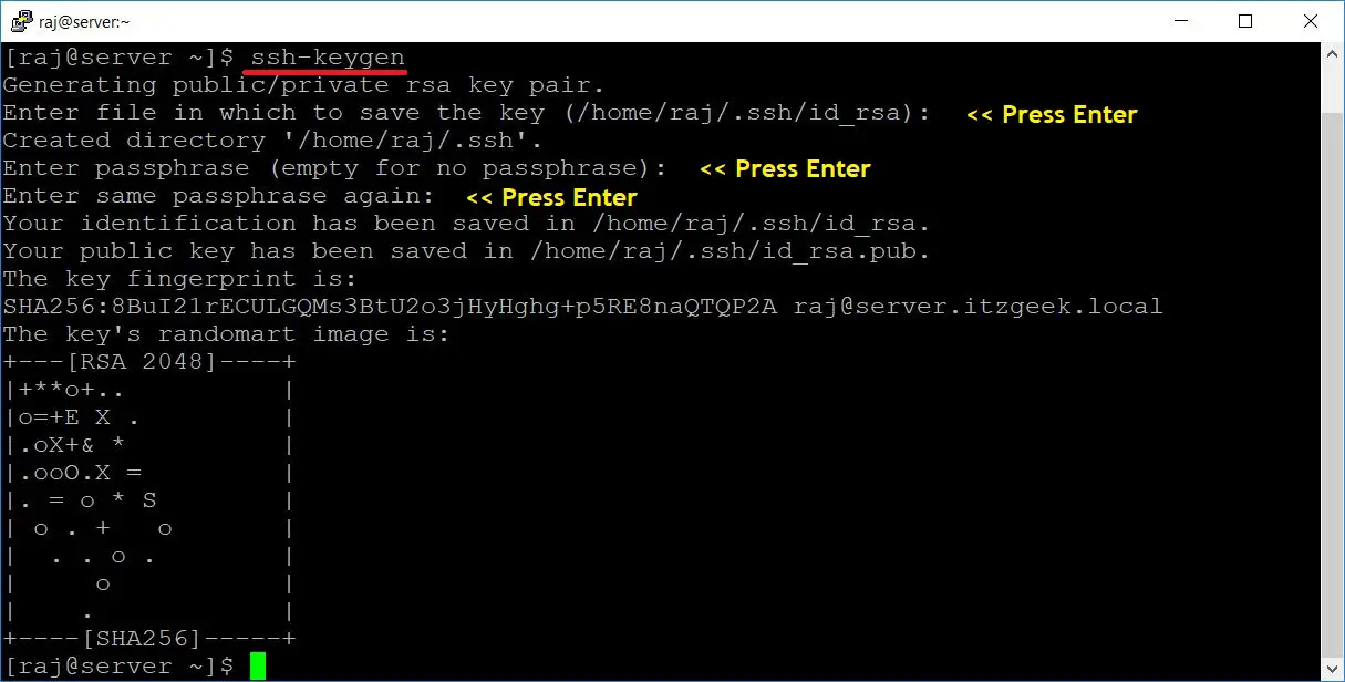 Generate SSH Key Pair