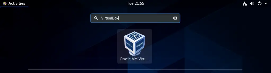 Start VirtualBox