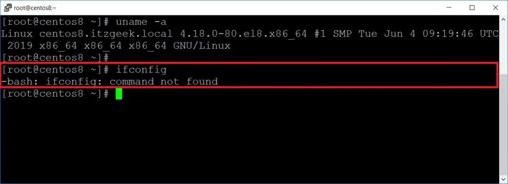 set eth with ifconfig rhel