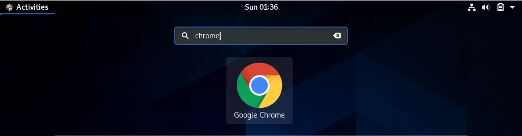 Start Google Chrome On CentOS 8
