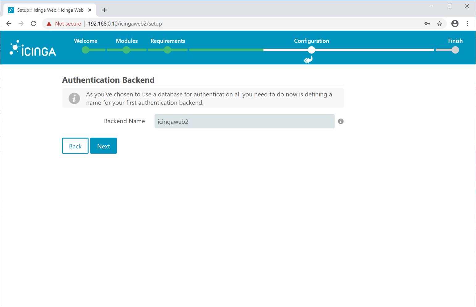 Icinga Authentication Backend