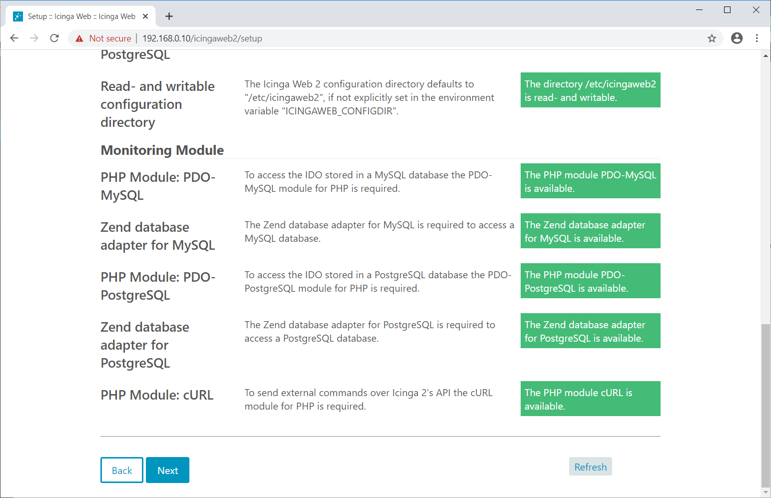 PHP Extension Status