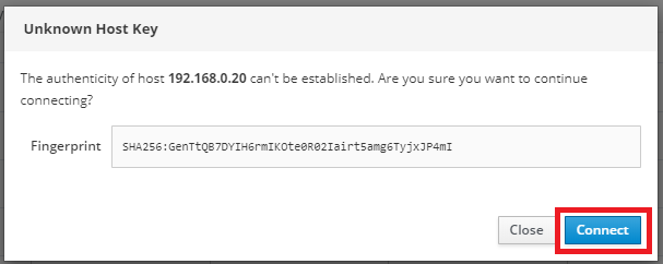 Unknown Host Key