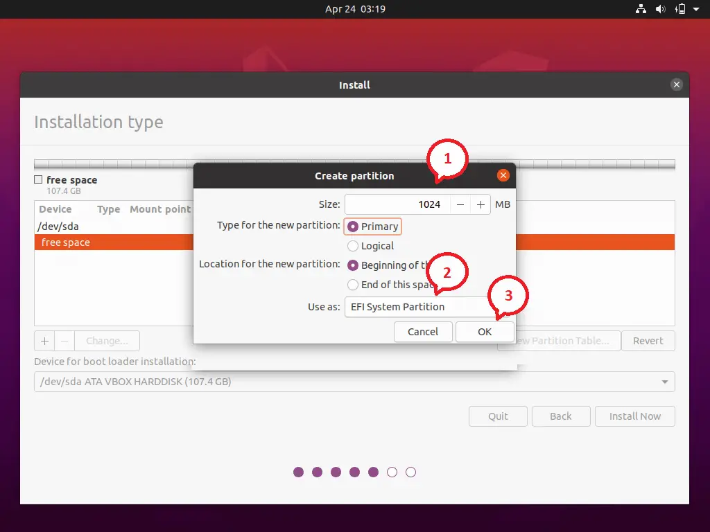 Ubuntu Installation Doesn T See Free Space