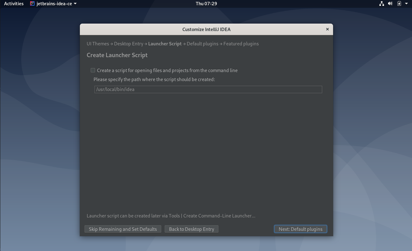 Create Launcher Script