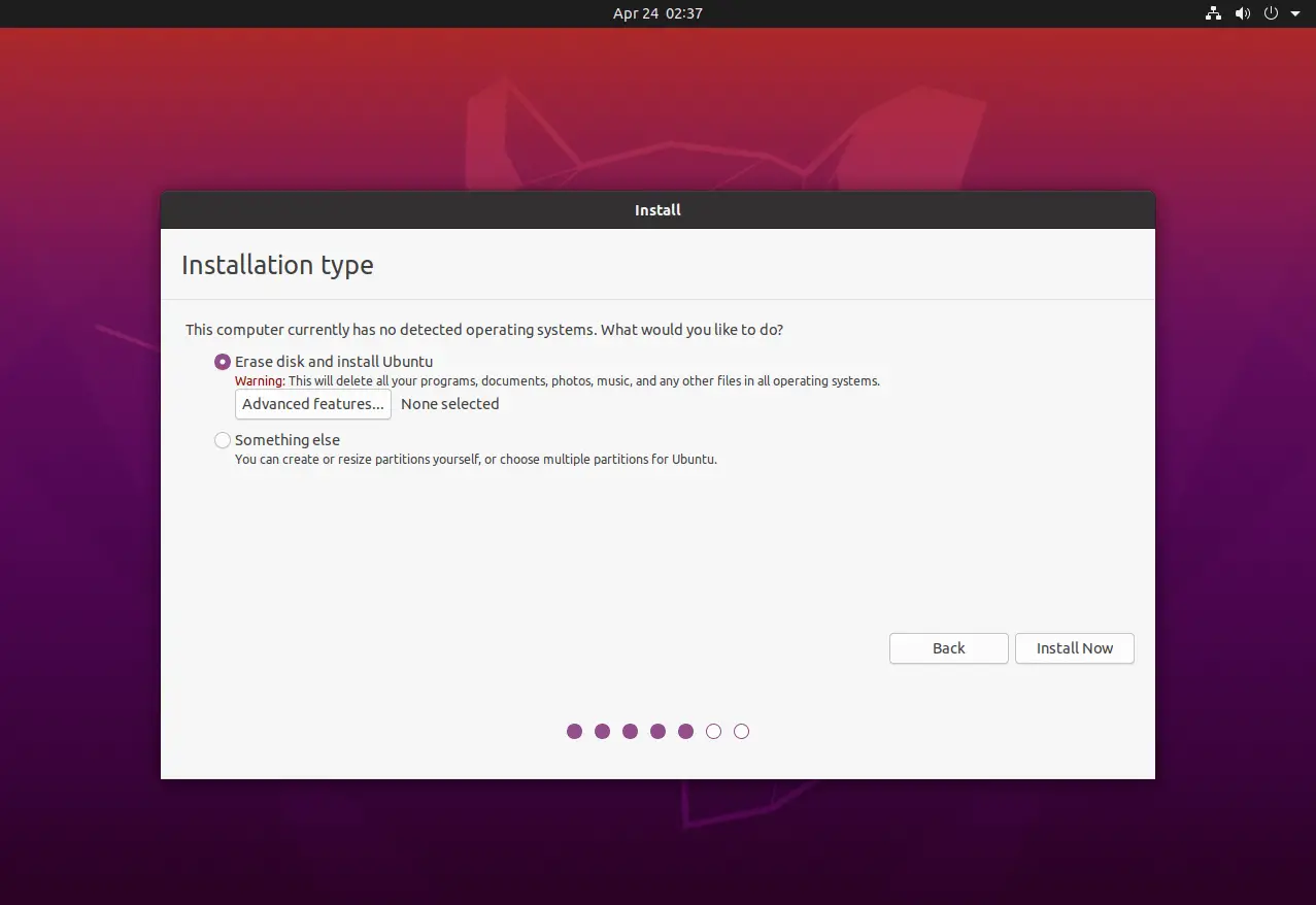 Erase and Install Ubuntu 20.04 Without LVM