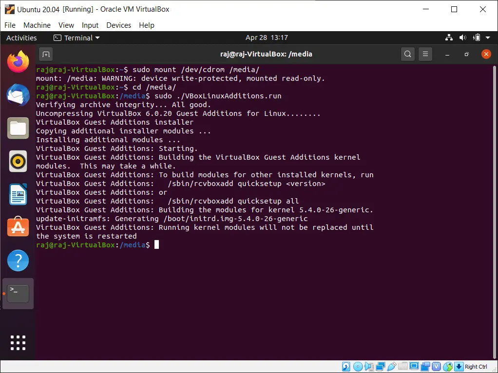 how to add virtualbox guest additions ubuntu 16.04.3