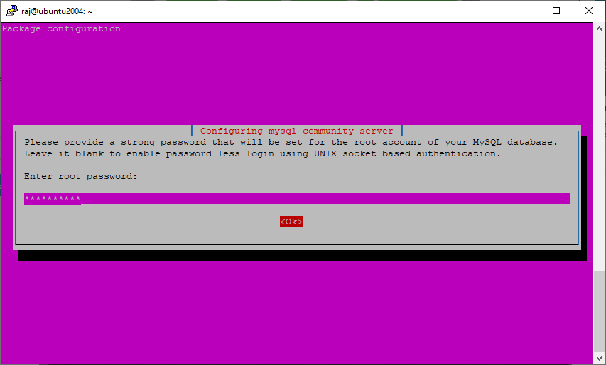 Set MySQL Root Password