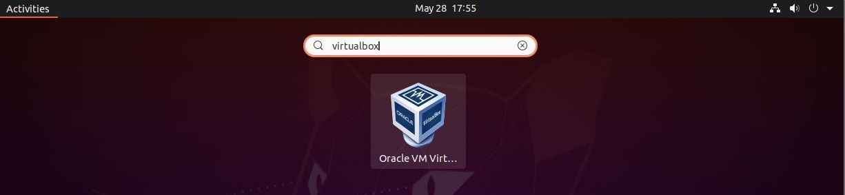 Start VirtualBox