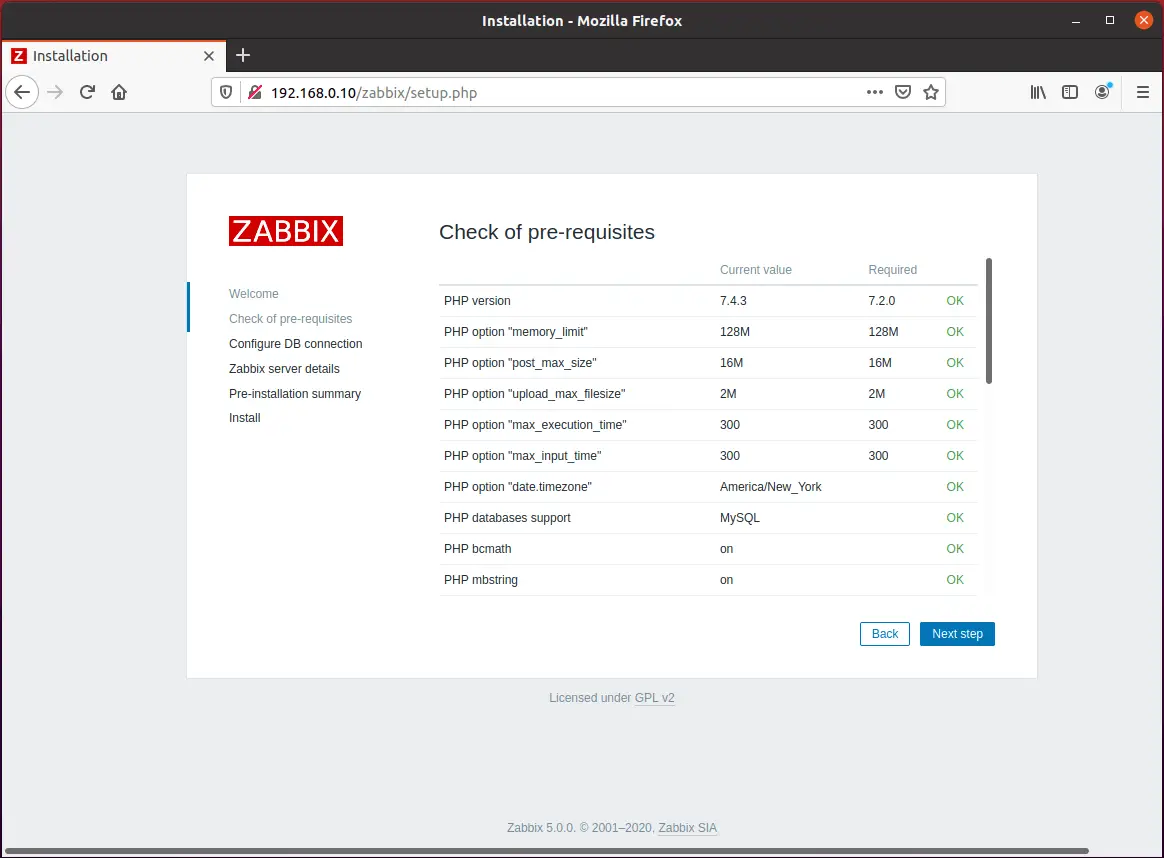 Zabbix Installation Pre Checks