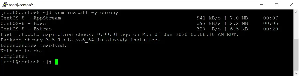 Install Chrony Package