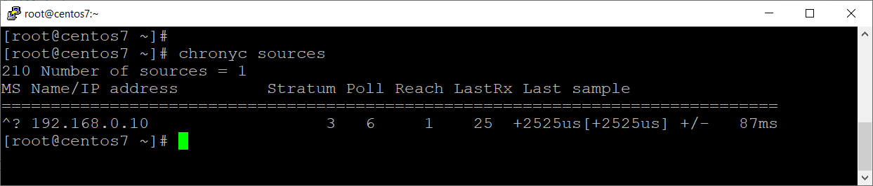 Chrony configuration for NTP in centos