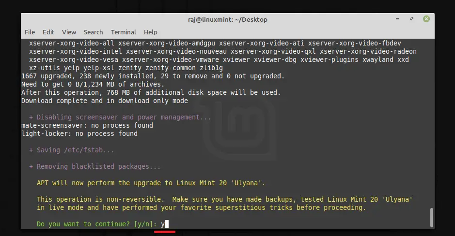 Confirm Upgrade