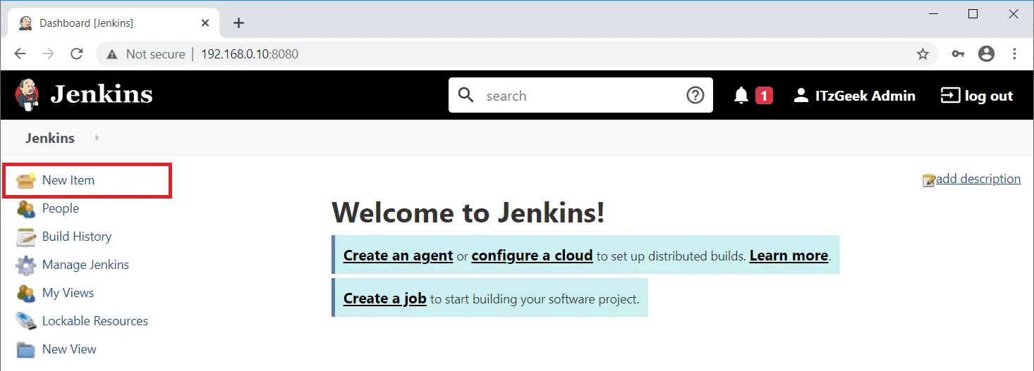 Create New Jenkins Job