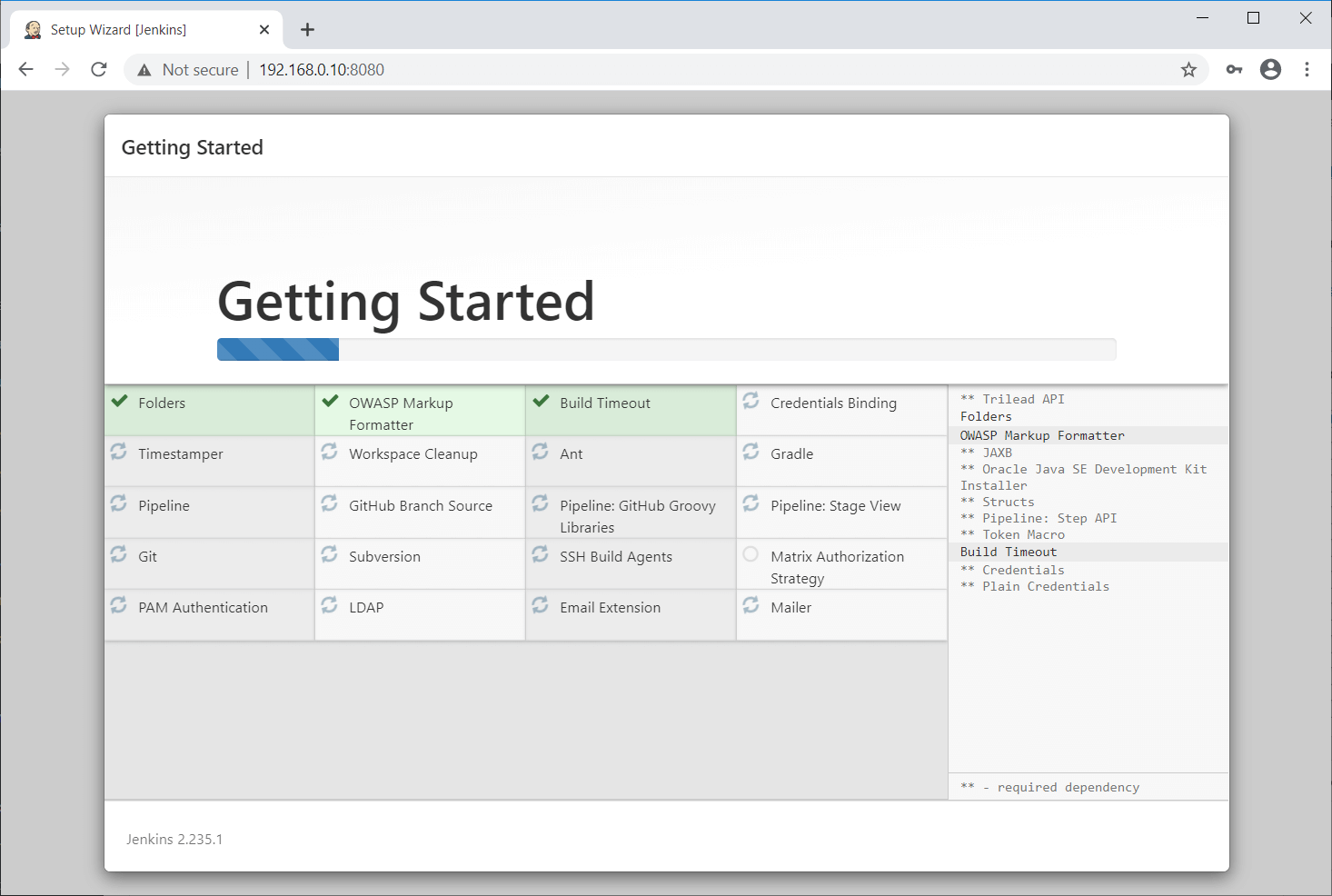 Installing Jenkins Plugins
