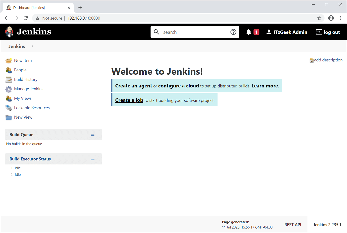 Jenkins Dashboard