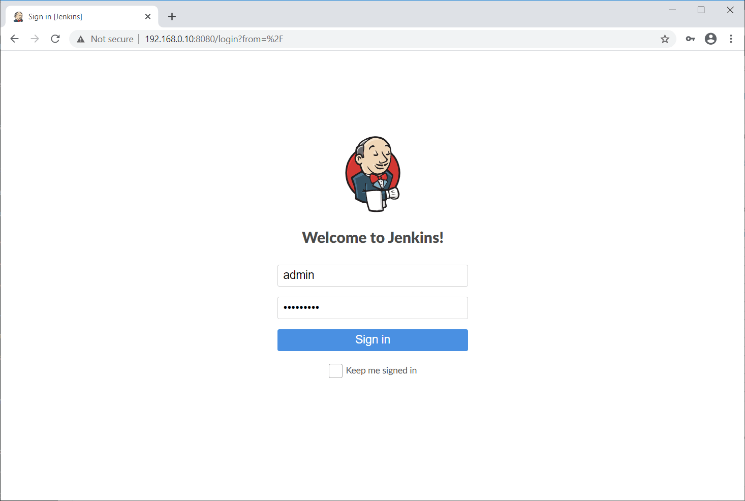 Jenkins Login Page