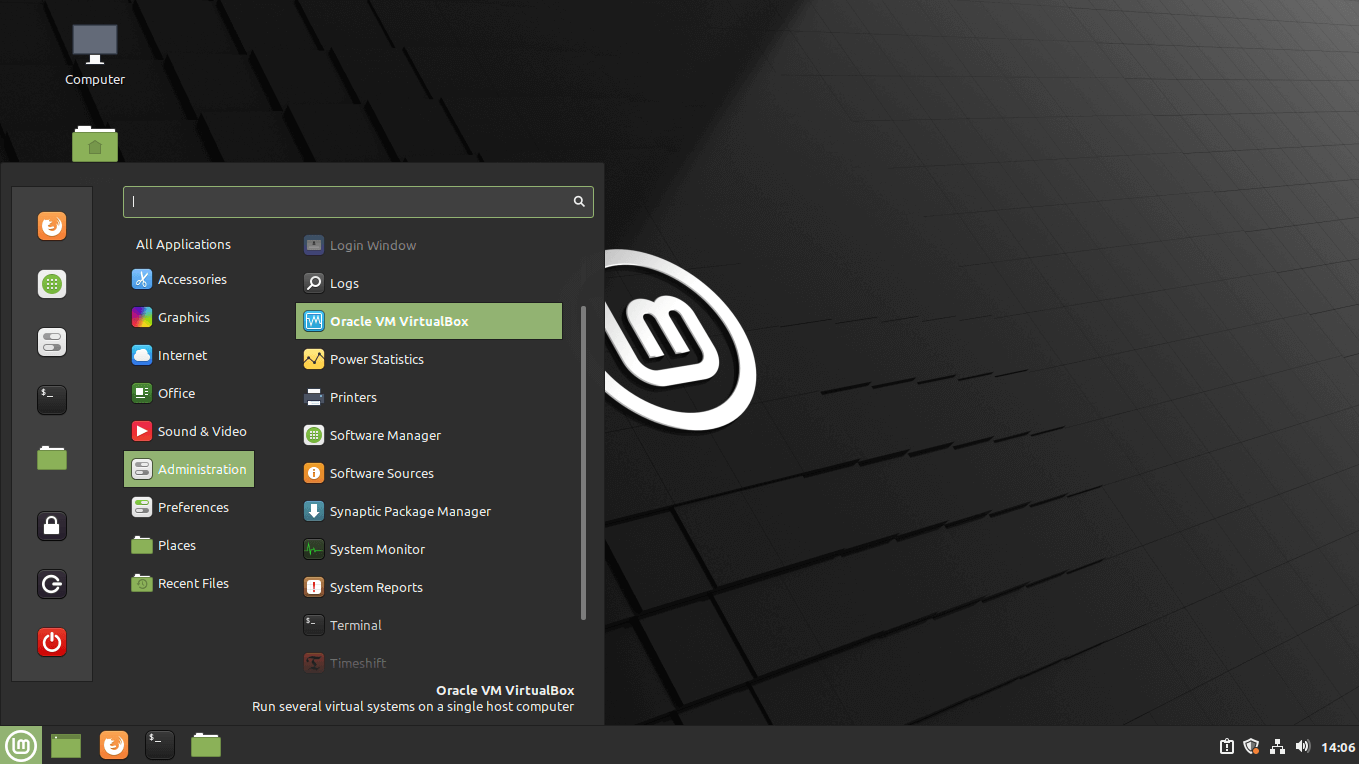 virtualbox full screen linux mint