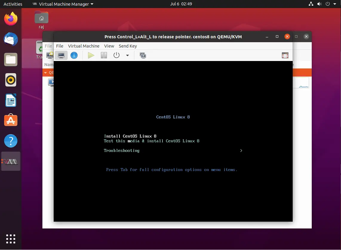 Virtual Machine Running on KVM