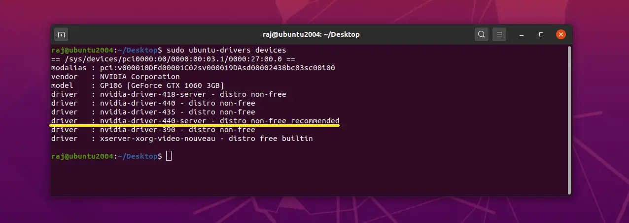 Available Driver Versions