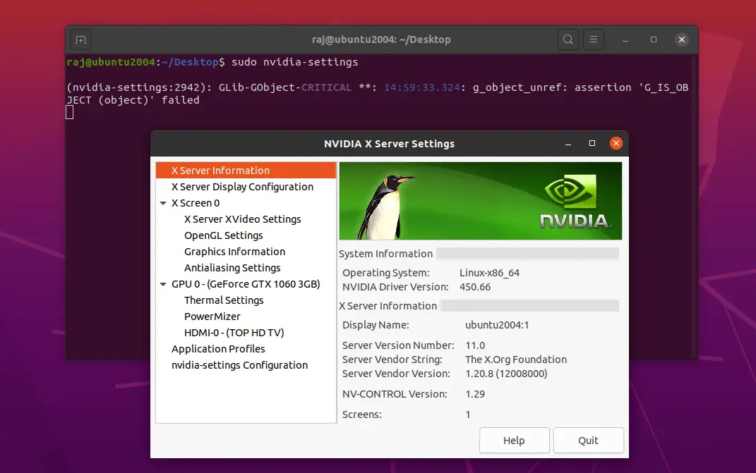 Nvidia Settings