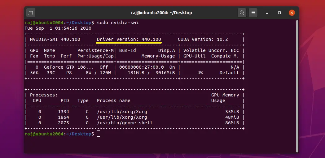 Validate Nvidia Driver Version