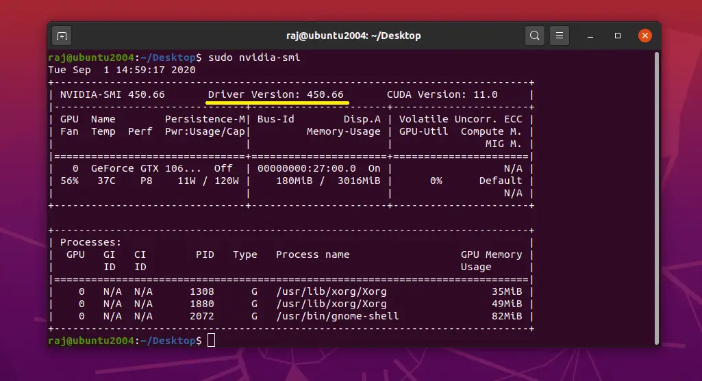 Validate Nvidia Driver Version