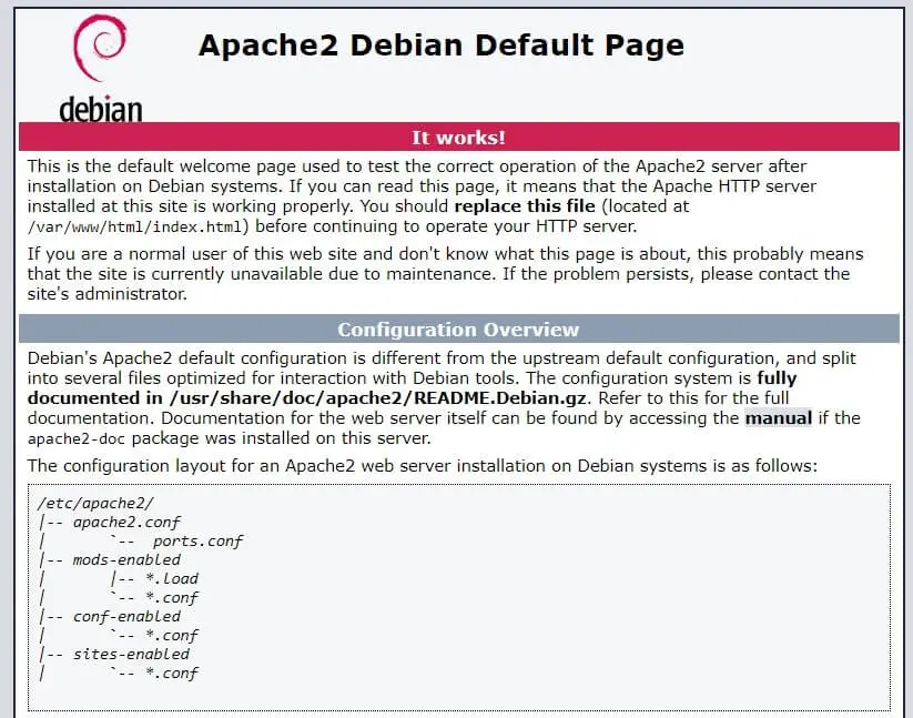Apache Webserver Default Page