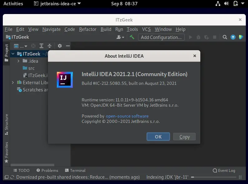 IntelliJ IDEA Running on Debian