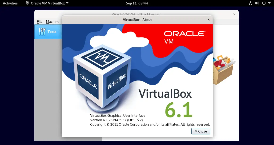 Oracle VirtualBox Running on Debian 11