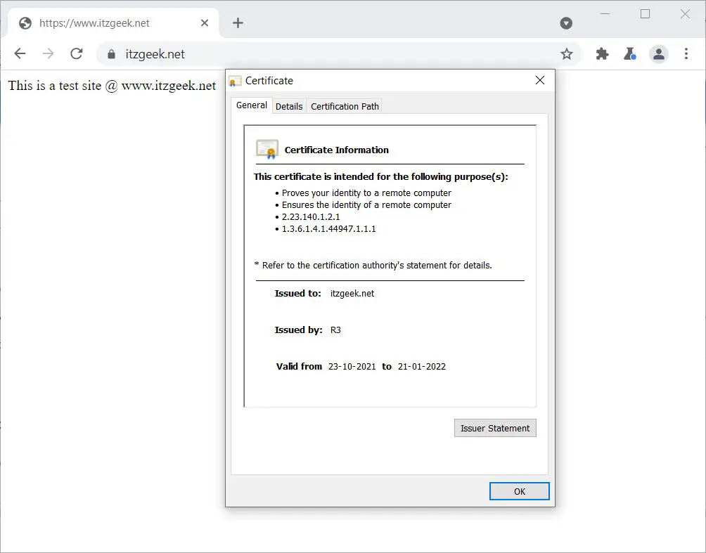 Let’s Encrypt SSL Certificate with Apache on Debian 11