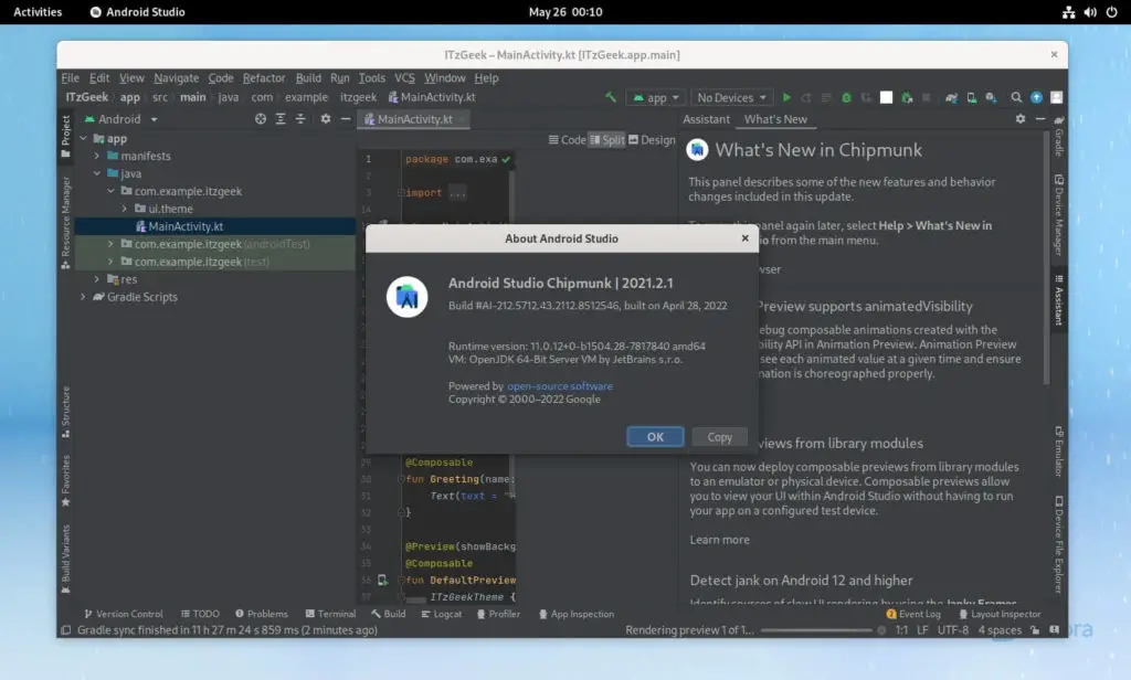 How to Install Android Studio on Fedora 36 / Fedora 35 ITzGeek