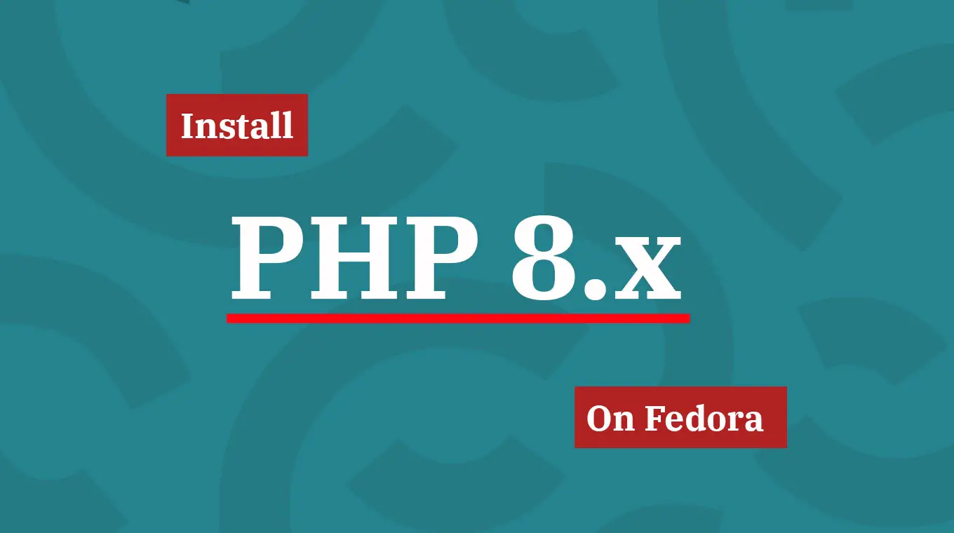 Install PHP on Fedora