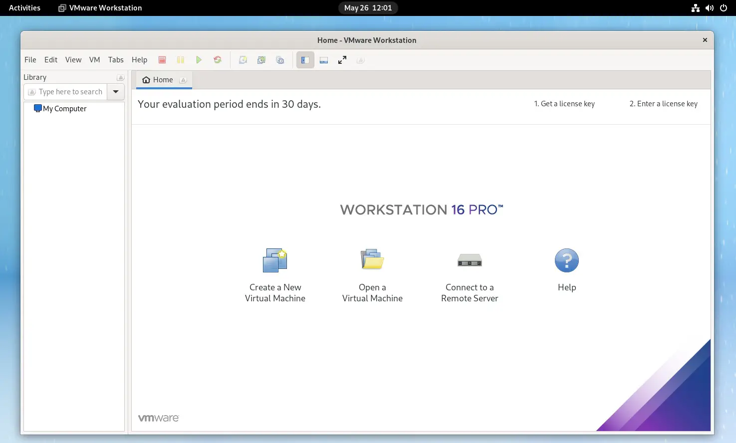 VMware Workstation Pro Running on Fedora