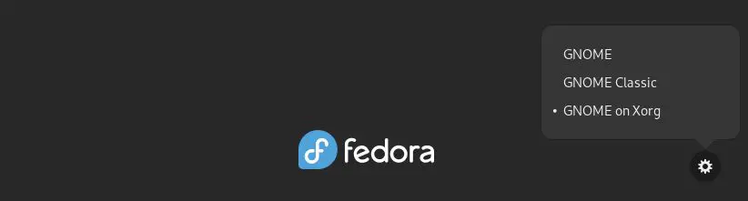 Fedora Xorg Session