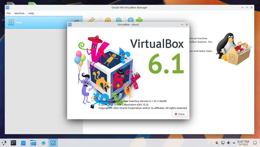 VirtualBox running on Arch Linux