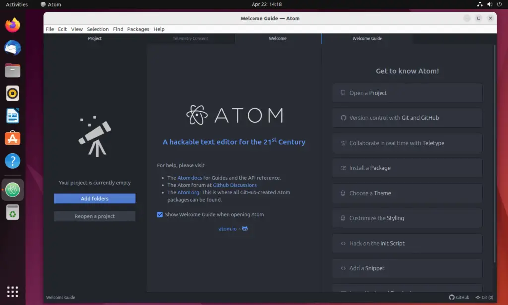 How to Install Atom Editor On Ubuntu 22.04 ITzGeek