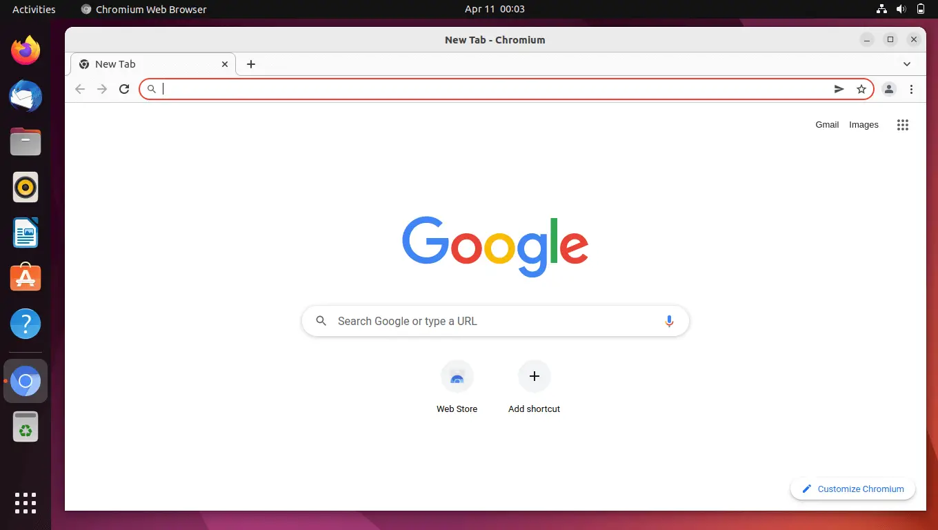 Chromium Browser on Ubuntu 22.04