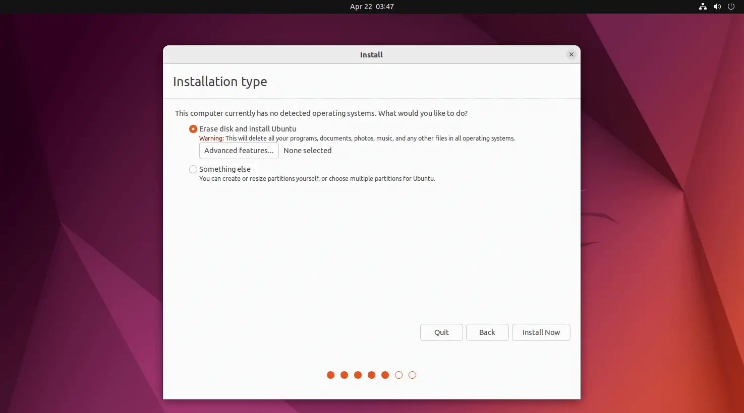 Erase and Install Ubuntu 22.04 Without LVM