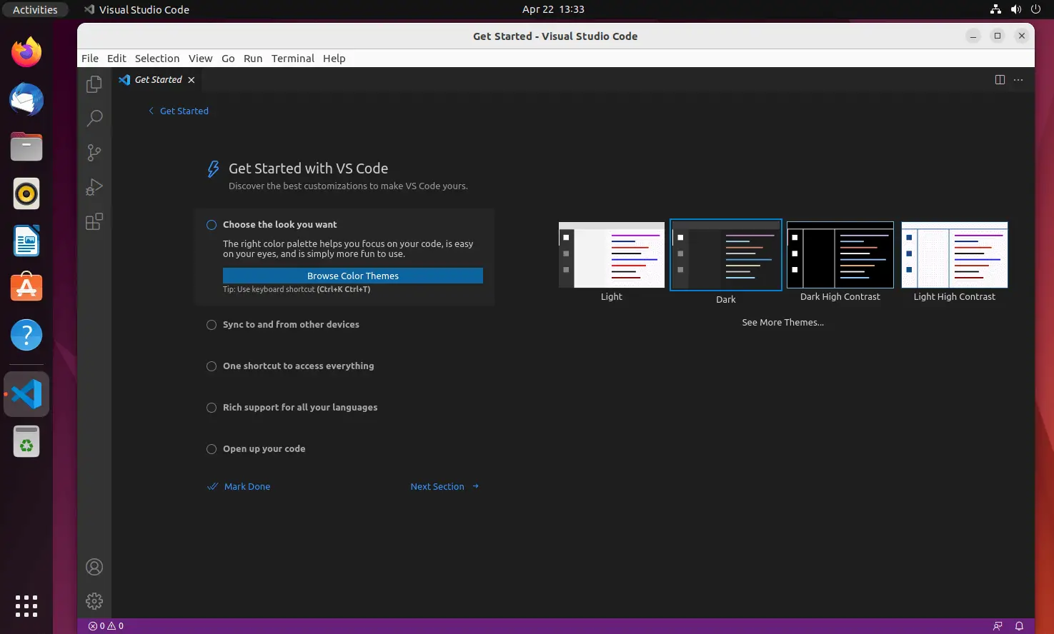 Visual Studio Code On Ubuntu 22.04