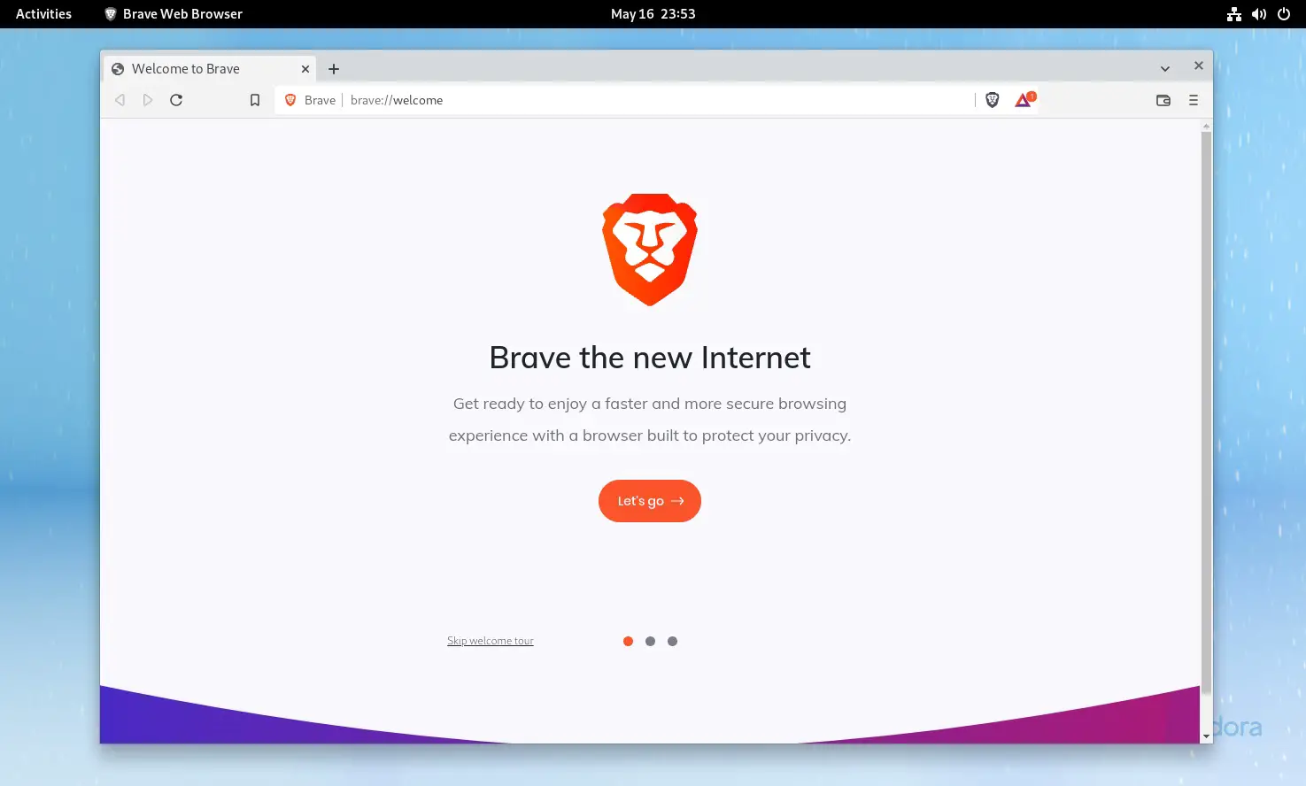 Brave Browser on Fedora 36