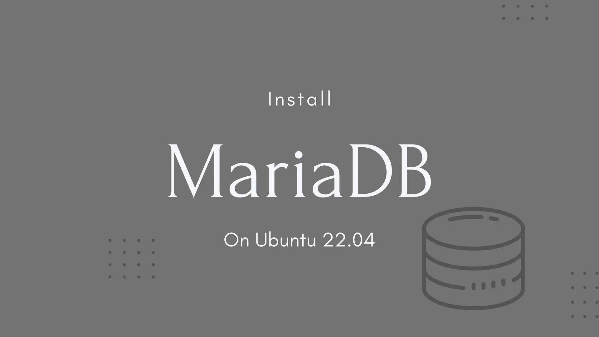 Install MariaDB on Ubuntu 22.04