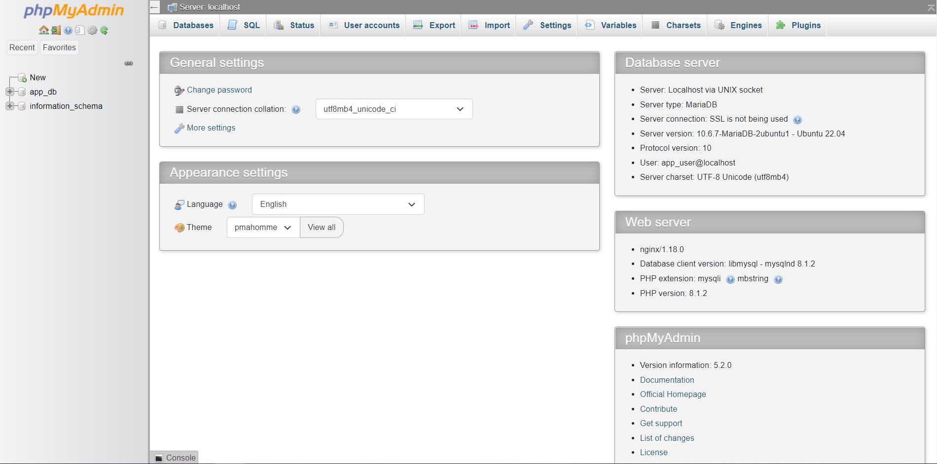 phpMyAdmin with Nginx